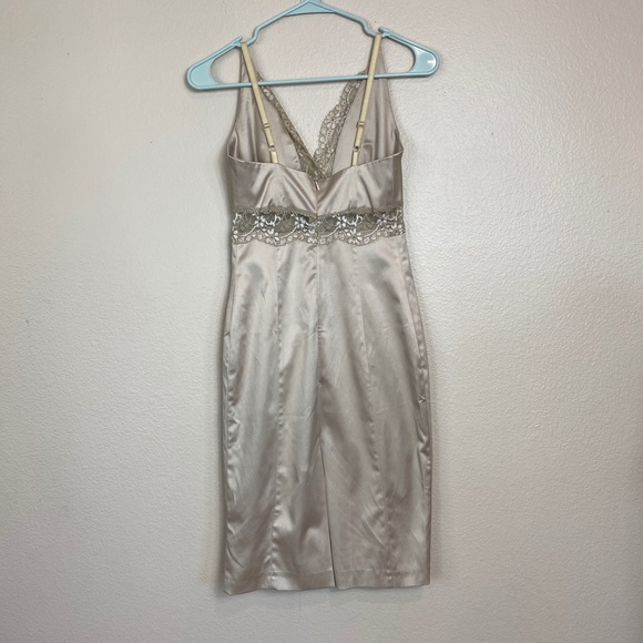 Champagne slip dress made in Paris by E&L NWOT - Picture 4 of 6